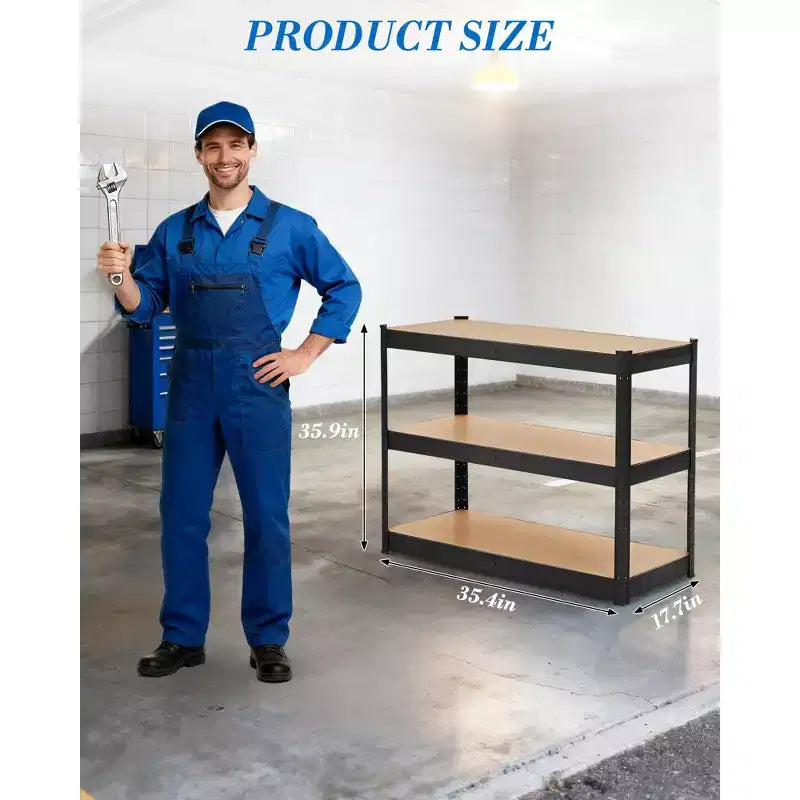 Adjustable Shelving, Metal Storage Shelving, Heavy Duty Garage Shelving Adjustable Garage Shelves, Metal Storage Utility Racks for Warehouse, Pantry