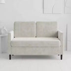 51 Loveseat Sofa, Breathable Faux Linen 2-Seater Couch w/ Wide Backrest & Padded Seats, Compact Wood Frame for Small Spaces & Apartment