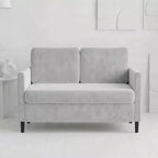 51 Loveseat Sofa, Breathable Faux Linen 2-Seater Couch w/ Wide Backrest & Padded Seats, Compact Wood Frame for Small Spaces & Apartment