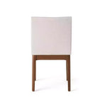 Set da pranzo moderno in legno per 4 persone, 5 pezzi, tavolo rettangolare con 4 sedie imbottite per sala da pranzo e cucina, beige chiaro, noce