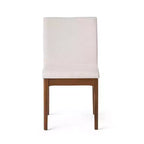 Set da pranzo moderno in legno per 4 persone, 5 pezzi, tavolo rettangolare con 4 sedie imbottite per sala da pranzo e cucina, beige chiaro, noce