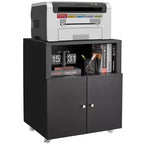 Heavy Duty Rolling Storage Cabinet with 2 Doors & Storage Shelf, Under Desk Metal File Cabinet for Garage Home Office
