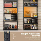 Gymax 2PCS 5-Tier Garage Shelving Unit 2200 LBS Heavy Duty Metal Storage Shelves