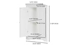 Floor Corner Cabinet with 2 Doors and Adjustable Shelves, Freestanding Storage Organizer, White