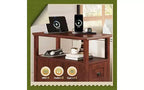 DEXYLLO Narrow Side Table with Charging Station, Wooden End Table with 2 Drawers, End Tables Living Room, Bedroom, Small Space
