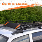 Steel Rooftop Cargo Basket  200 lb Capacity Roof Rack for SUV & Pickup Trucks, Car Top Luggage Holder