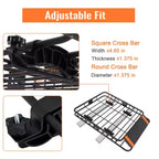 Steel Rooftop Cargo Basket  200 lb Capacity Roof Rack for SUV & Pickup Trucks, Car Top Luggage Holder