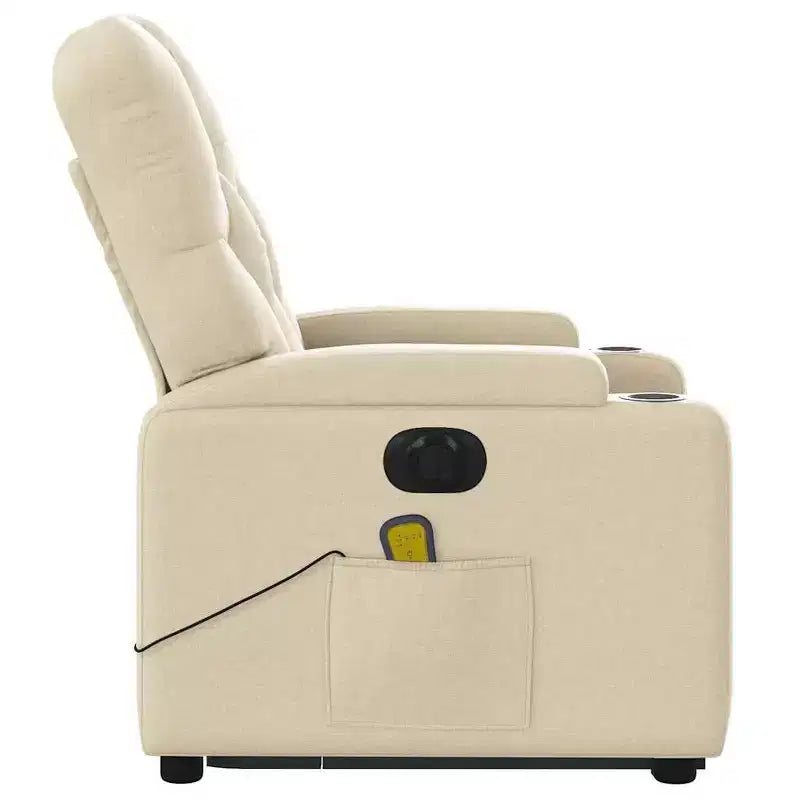 vidaXL Poltrona reclinabile massaggiante verticale grigio scuro