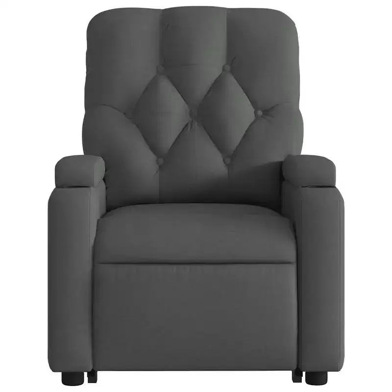 vidaXL Poltrona reclinabile massaggiante verticale grigio scuro