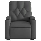 vidaXL Poltrona reclinabile massaggiante verticale grigio scuro