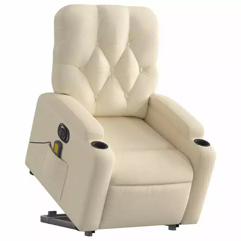 vidaXL Poltrona reclinabile massaggiante verticale grigio scuro