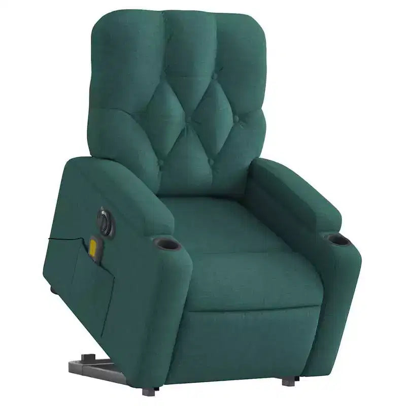 vidaXL Poltrona reclinabile massaggiante verticale grigio scuro