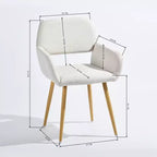 FurnitureR 3-Piece Accent Chair and Coffee Table Set, Round Side Table with 2 Upholstered Chairs for Living Room, Lounge or Apartment