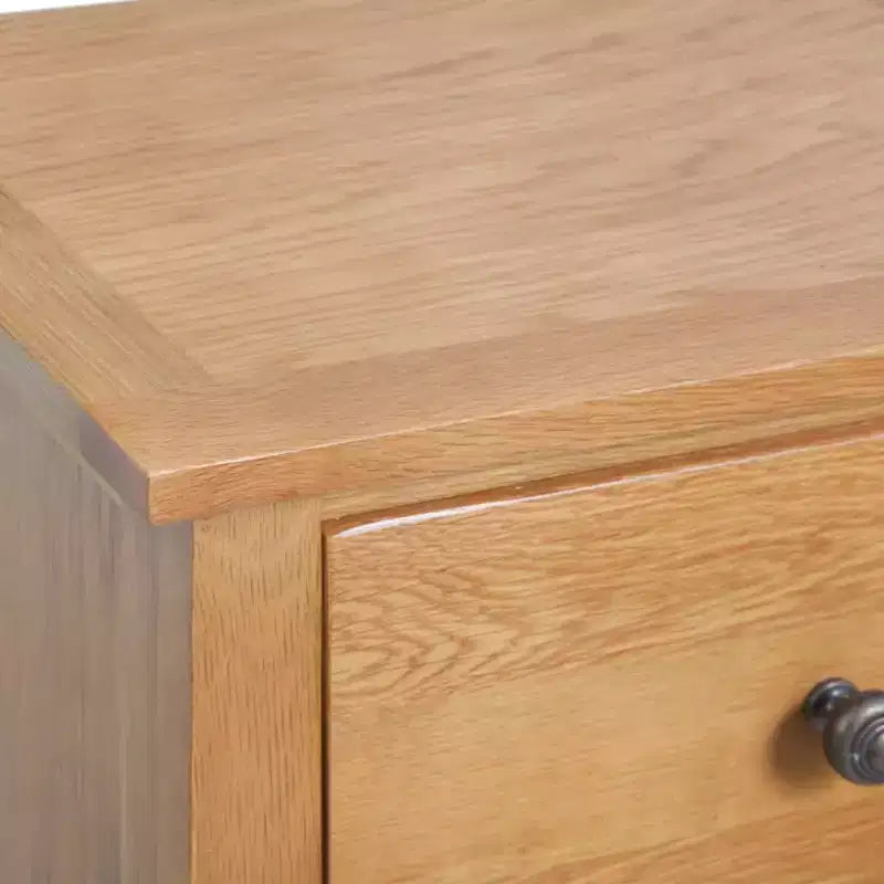 vidaXL Tall Chest of Drawers Oak Solid oak wood, MDF Tall