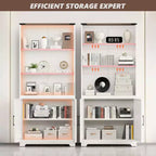 Barn Door 3 Shelf Steel Bookcase Storage Cabinet