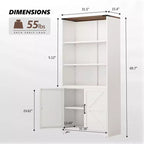 Barn Door 3 Shelf Steel Bookcase Storage Cabinet
