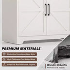 Barn Door 3 Shelf Steel Bookcase Storage Cabinet