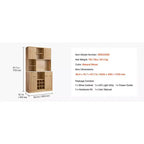 Mobiletto Vini VEVOR, Mobile Bar per Caffè con 9 Portabottiglie, Credenza Moderna con Porta Bicchieri, Luce LED, Stazione di Ricarica, Naturale