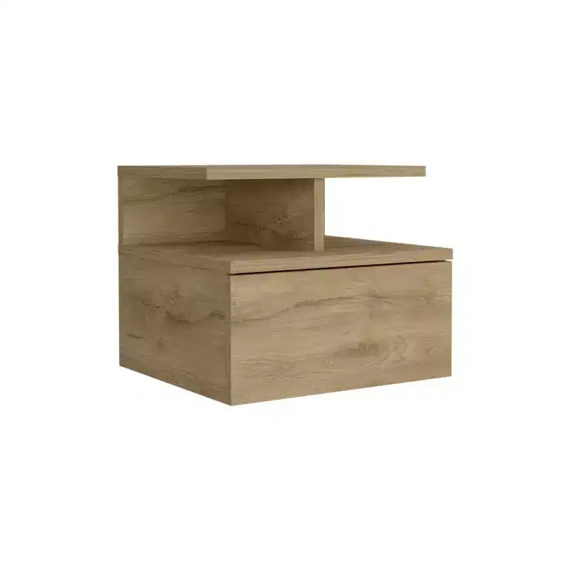 HomeRoots Comodino sospeso a un cassetto in legno beige da 12 pollici