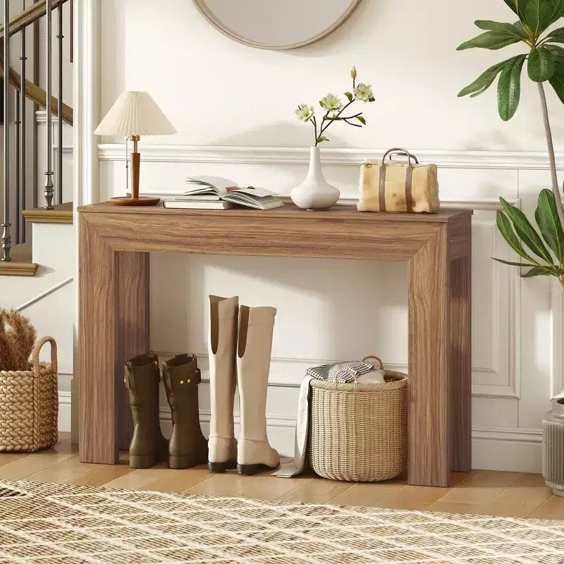 HOMCOM 47 Console Table, Modern Narrow Sofa Table for Living Room, Entryway, Hallway