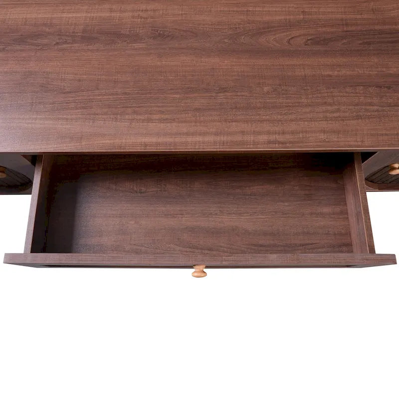 Modern Farmhouse Rattan TV Stand