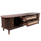 Modern Farmhouse Rattan TV Stand