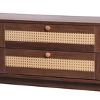 Modern Farmhouse Rattan TV Stand
