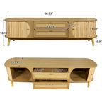 Modern Farmhouse Rattan TV Stand