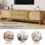 Modern Farmhouse Rattan TV Stand