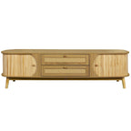 Modern Farmhouse Rattan TV Stand