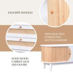 Modern Farmhouse Rattan TV Stand