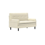 Ivory 55.11 Multi-Functional Corduroy Loveseat, Convertible Lounge Chair, Bed