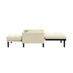 Ivory 55.11 Multi-Functional Corduroy Loveseat, Convertible Lounge Chair, Bed