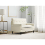 Ivory 55.11 Multi-Functional Corduroy Loveseat, Convertible Lounge Chair, Bed