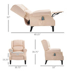 Heated Massage Recliner Chair with Lumbar Heating & Remote Controller