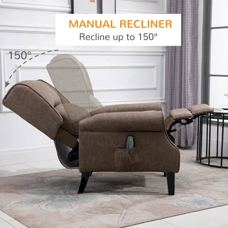 Heated Massage Recliner Chair with Lumbar Heating & Remote Controller
