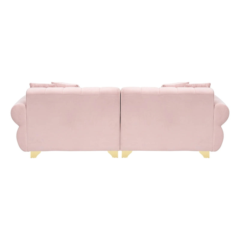 Pink 89 Velvet 3-seater Sofa with Spring-Wrapped Cushions
