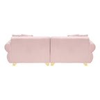 Pink 89 Velvet 3-seater Sofa with Spring-Wrapped Cushions