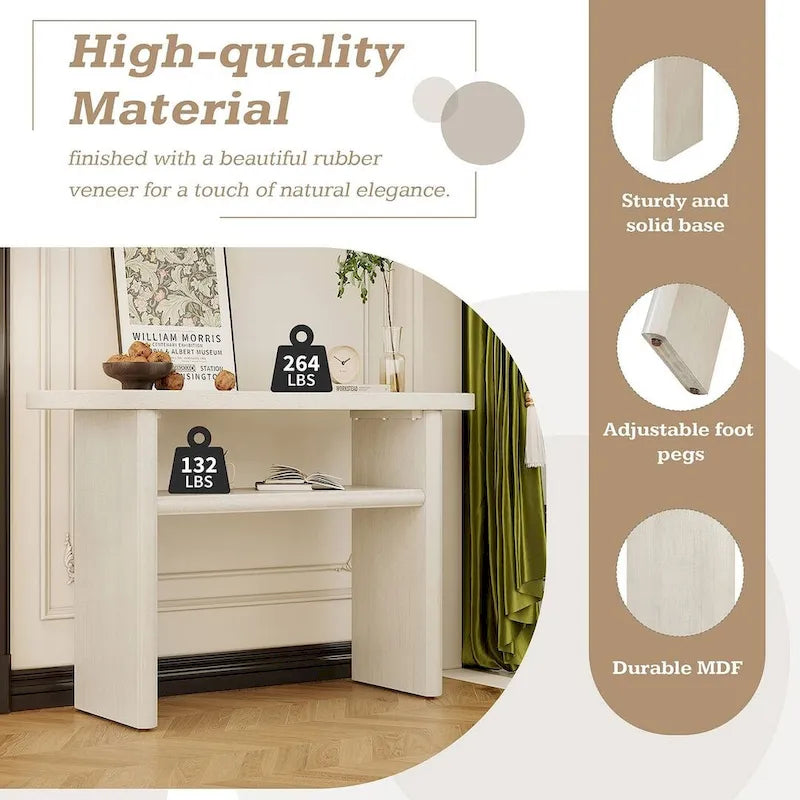 47.80 Modern Wooden Console Table with Shelf