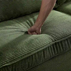 Divano in Velluto a Coste dal Design Moderno per Soggiorno