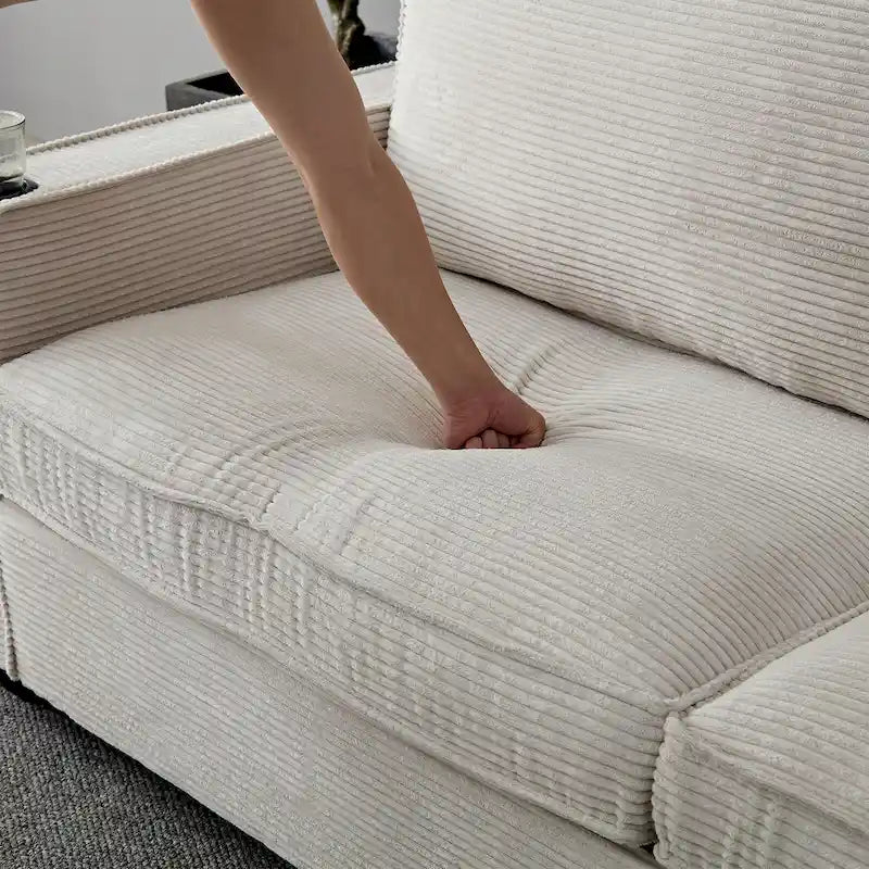 Divano in Velluto a Coste dal Design Moderno per Soggiorno