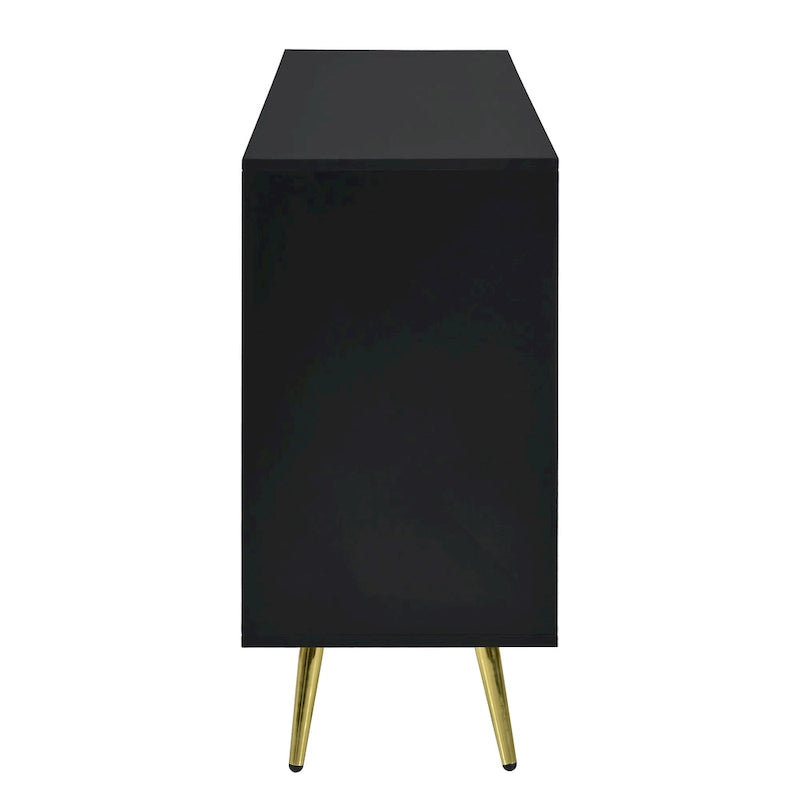 Credenza a quattro ante per soggiorno con robuste gambe in metallo