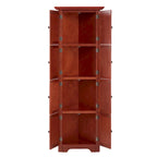 4-Tier 72 Corner Kitchen Pantry Storage Cabinet with 8 Doors Tall Cabinet,Corner Cabinet,Adjustable Shelves,bookshelf Cabinet