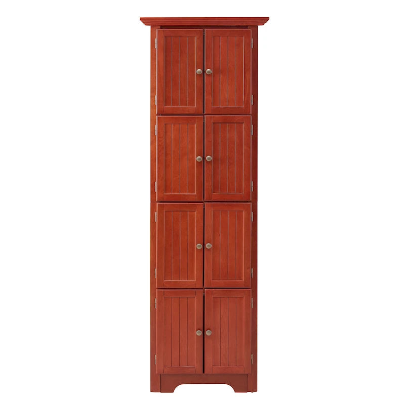 4-Tier 72 Corner Kitchen Pantry Storage Cabinet with 8 Doors Tall Cabinet,Corner Cabinet,Adjustable Shelves,bookshelf Cabinet