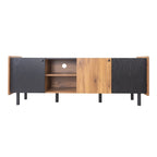 Brown 61" TV Stand with 3 Cabinets for Up to 70" TVs