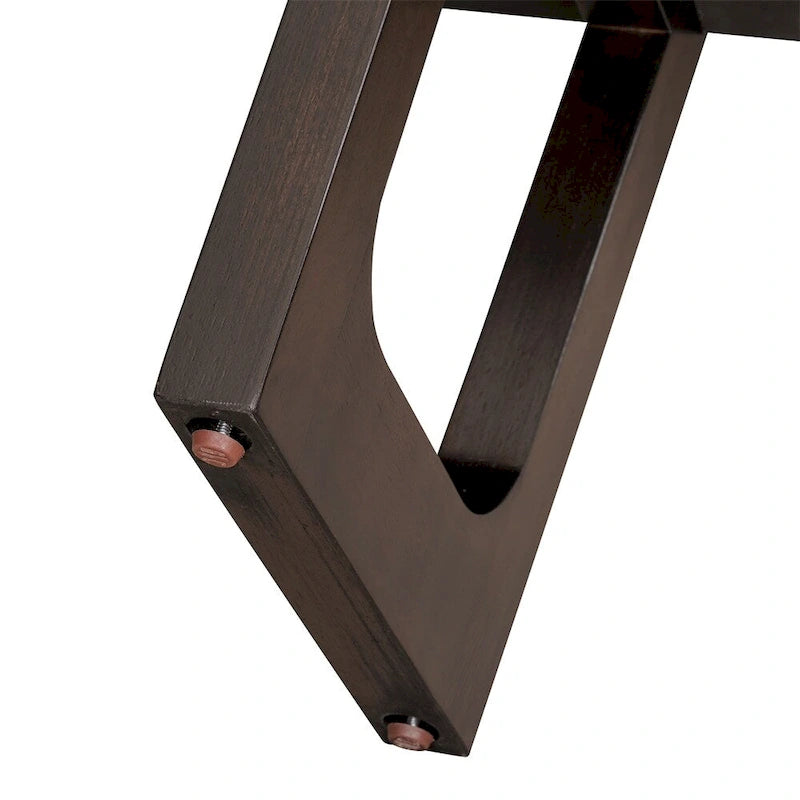 Retro Elegant Console Table with Marble-Effect Top & Versatile Storage
