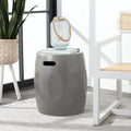 SAFAVIEH Zuri Concrete Indoor/ Outdoor Accent Table (Dark Grey) - 16W x 16D x 18H