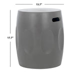 SAFAVIEH Zuri Tavolino d'appoggio in cemento per interni/esterni (grigio scuro) - 16W x 16D x 18H