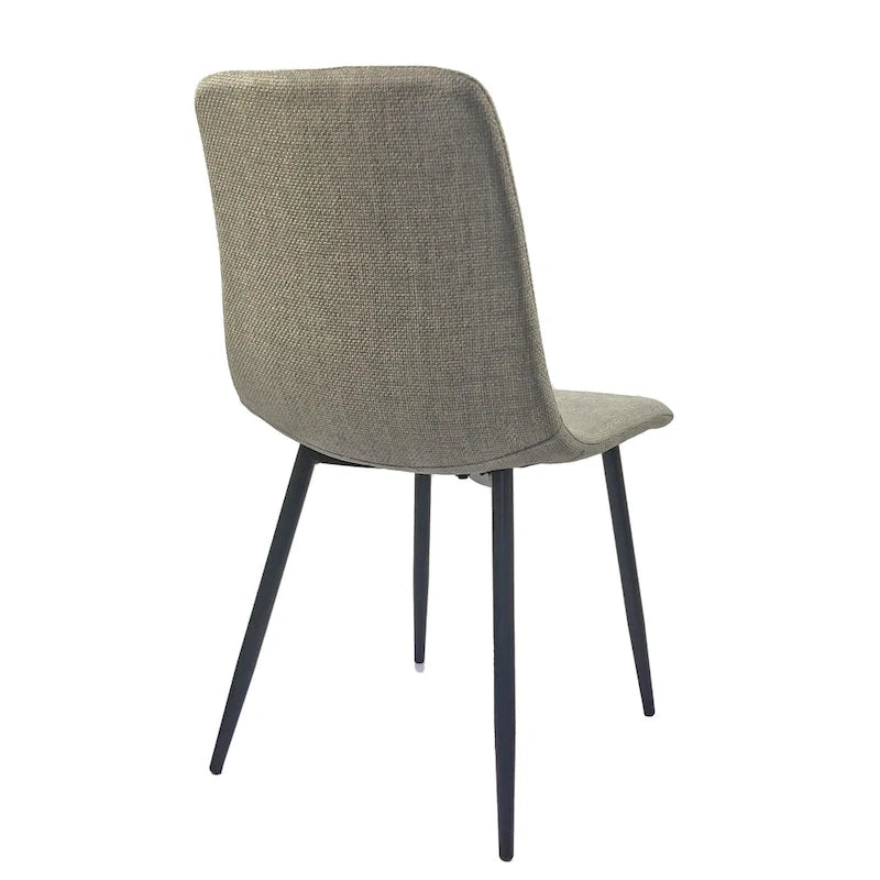 Set di 4 sedie da pranzo moderne da cucina con gambe in metallo nero