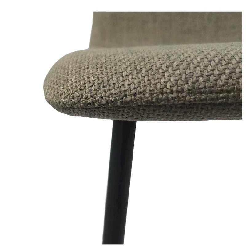 Set di 4 sedie da pranzo moderne da cucina con gambe in metallo nero